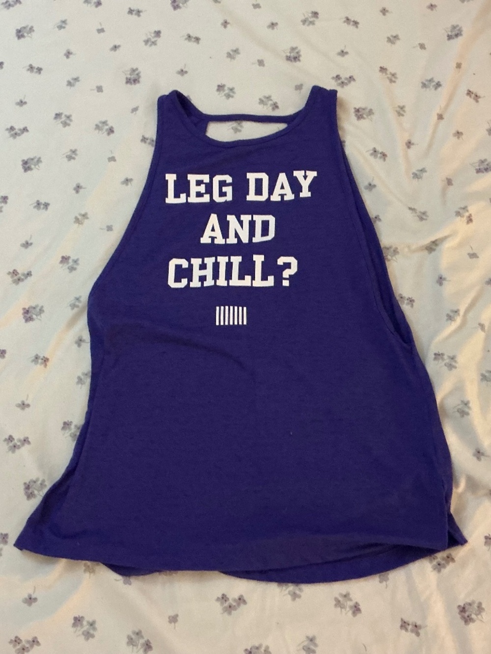 Victoria’s Secret VSX Sport Leg Day and Chill Purple Open Back Tank